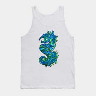 Tribal Seahorse Art Tank Top